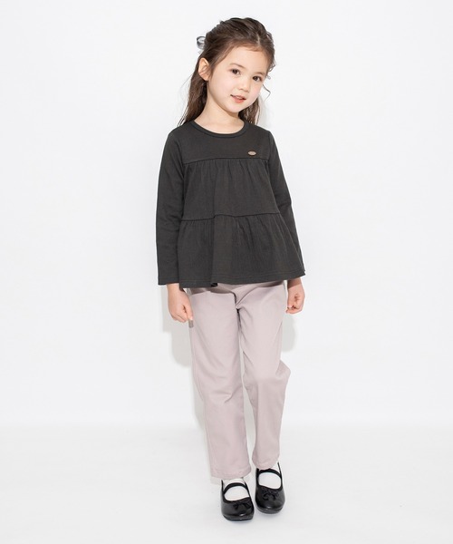 BRANSHES(ブランシェス)の「ティアード長袖Tシャツ ロンT(Tシャツ/カットソー・キッズ・チャコールグレー/ライトグリーン・130/90/100/120/150/110/140)」の8枚目の写真