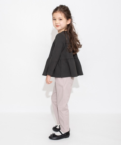BRANSHES(ブランシェス)の「ティアード長袖Tシャツ ロンT(Tシャツ/カットソー・キッズ・チャコールグレー/ライトグリーン・130/90/100/120/150/110/140)」の9枚目の写真