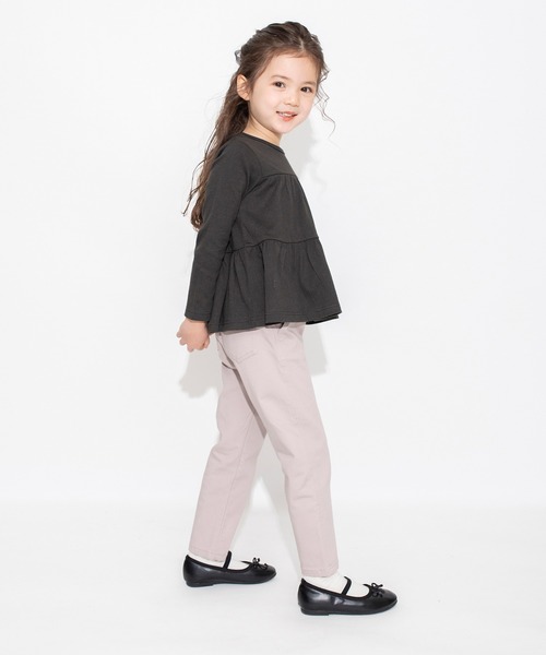 BRANSHES(ブランシェス)の「ティアード長袖Tシャツ ロンT(Tシャツ/カットソー・キッズ・チャコールグレー/ライトグリーン・130/90/100/120/150/110/140)」の10枚目の写真