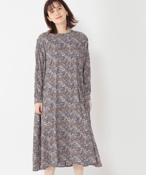 studio CLIP(スタディオクリップ)の「ダブルフロント小花ジョーゼットワンピース(ワンピース・レディース・イエロー/ブルー/グリーン・FREE)」の1枚目の写真