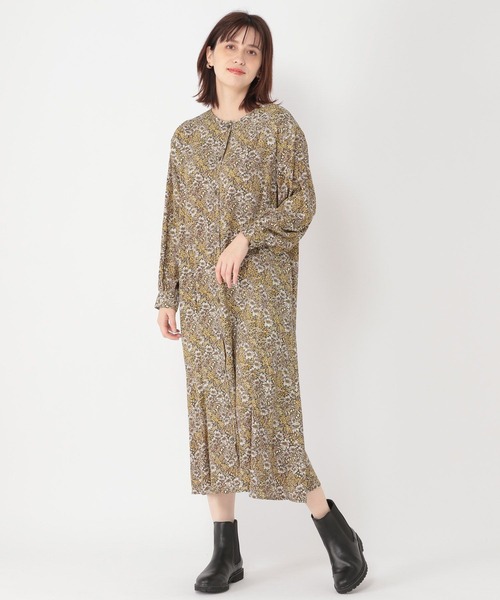 studio CLIP(スタディオクリップ)の「ダブルフロント小花ジョーゼットワンピース(ワンピース・レディース・イエロー/ブルー/グリーン・FREE)」の4枚目の写真