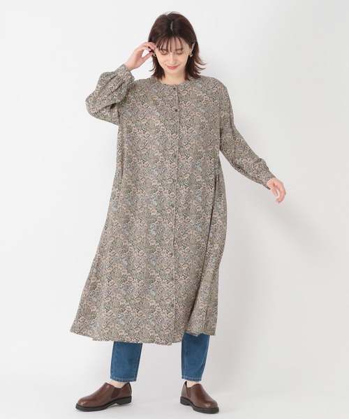 studio CLIP(スタディオクリップ)の「ダブルフロント小花ジョーゼットワンピース(ワンピース・レディース・イエロー/ブルー/グリーン・FREE)」の5枚目の写真