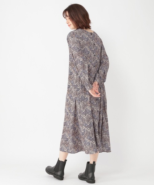 studio CLIP(スタディオクリップ)の「ダブルフロント小花ジョーゼットワンピース(ワンピース・レディース・イエロー/ブルー/グリーン・FREE)」の7枚目の写真