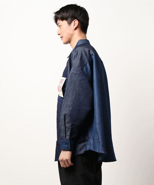 CORISCO（コリスコ）の「ツイルBIGシャツ(M1)（シャツ/ブラウス・メンズ・ブラック/ベージュ/ネイビー/ブラウン/カーキ/インディゴブルー/ブルー/アイボリー/ダークインディゴブルー/その他1/その他2/その他3/その他4/その他5/その他6/その他7/その他8/その他9・MEDIUM/LARGE）」の20枚目の写真