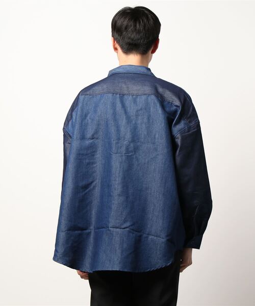 CORISCO（コリスコ）の「ツイルBIGシャツ(M1)（シャツ/ブラウス・メンズ・ブラック/ベージュ/ネイビー/ブラウン/カーキ/インディゴブルー/ブルー/アイボリー/ダークインディゴブルー/その他1/その他2/その他3/その他4/その他5/その他6/その他7/その他8/その他9・MEDIUM/LARGE）」の19枚目の写真