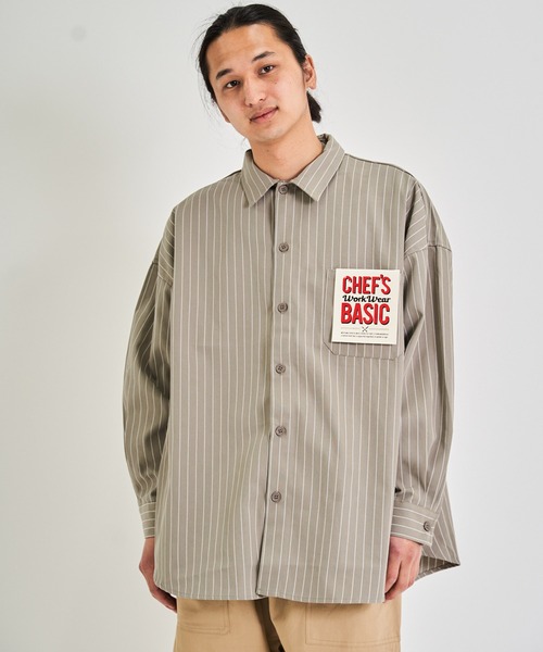 CORISCO（コリスコ）の「ツイルBIGシャツ(M1)（シャツ/ブラウス・メンズ・ブラック/ベージュ/ネイビー/ブラウン/カーキ/インディゴブルー/ブルー/アイボリー/ダークインディゴブルー/その他1/その他2/その他3/その他4/その他5/その他6/その他7/その他8/その他9・MEDIUM/LARGE）」の12枚目の写真