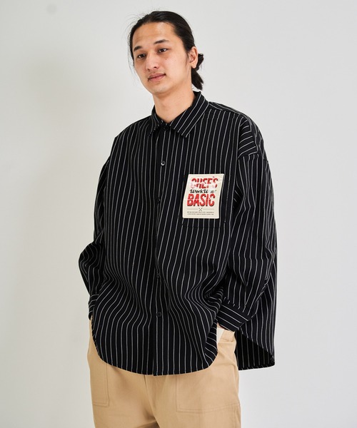 CORISCO（コリスコ）の「ツイルBIGシャツ(M1)（シャツ/ブラウス・メンズ・ブラック/ベージュ/ネイビー/ブラウン/カーキ/インディゴブルー/ブルー/アイボリー/ダークインディゴブルー/その他1/その他2/その他3/その他4/その他5/その他6/その他7/その他8/その他9・MEDIUM/LARGE）」の13枚目の写真