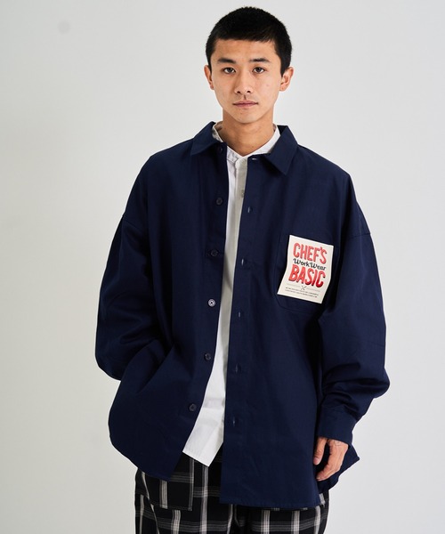 CORISCO（コリスコ）の「ツイルBIGシャツ(M1)（シャツ/ブラウス・メンズ・ブラック/ベージュ/ネイビー/ブラウン/カーキ/インディゴブルー/ブルー/アイボリー/ダークインディゴブルー/その他1/その他2/その他3/その他4/その他5/その他6/その他7/その他8/その他9・MEDIUM/LARGE）」の6枚目の写真