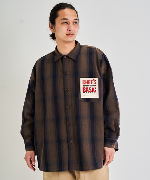 CORISCO（コリスコ）の「ツイルBIGシャツ(M1)（シャツ/ブラウス・メンズ・ブラック/ベージュ/ネイビー/ブラウン/カーキ/インディゴブルー/ブルー/アイボリー/ダークインディゴブルー/その他1/その他2/その他3/その他4/その他5/その他6/その他7/その他8/その他9・MEDIUM/LARGE）」の15枚目の写真