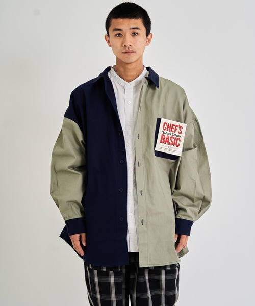 CORISCO（コリスコ）の「ツイルBIGシャツ(M1)（シャツ/ブラウス・メンズ・ブラック/ベージュ/ネイビー/ブラウン/カーキ/インディゴブルー/ブルー/アイボリー/ダークインディゴブルー/その他1/その他2/その他3/その他4/その他5/その他6/その他7/その他8/その他9・MEDIUM/LARGE）」の17枚目の写真