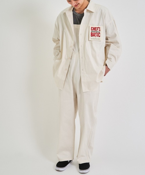 CORISCO（コリスコ）の「ツイルBIGシャツ(M1)（シャツ/ブラウス・メンズ・ブラック/ベージュ/ネイビー/ブラウン/カーキ/インディゴブルー/ブルー/アイボリー/ダークインディゴブルー/その他1/その他2/その他3/その他4/その他5/その他6/その他7/その他8/その他9・MEDIUM/LARGE）」の2枚目の写真