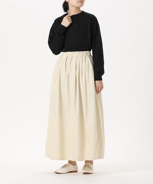 美品　SETTO　Farms Skirt　デニム　ギャザー　ロングスカート SETTO（セット）の「CLEAR SKIRT：デニムギャザースカート