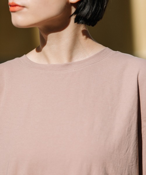 Munich（ミューニック）の「ヴィンテージツイストジャージスリーブレストップス（Tシャツ/カットソー・レディース・ホワイト/ブラック/ベージュ/スモークピンク・FREE）」の12枚目の写真