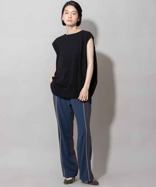 Munich（ミューニック）の「ヴィンテージツイストジャージスリーブレストップス（Tシャツ/カットソー・レディース・ホワイト/ブラック/ベージュ/スモークピンク・FREE）」の22枚目の写真