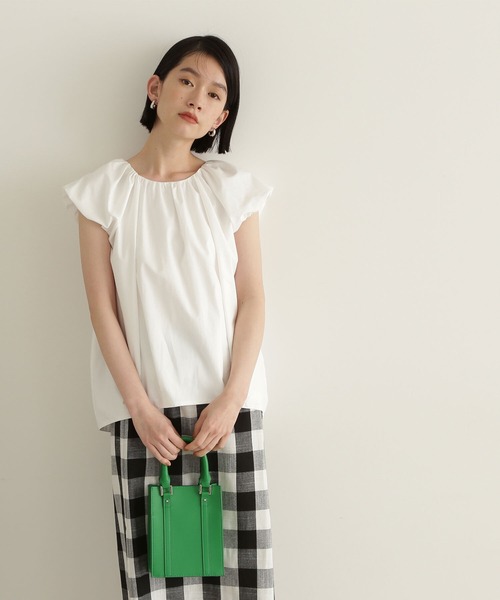 NATURAL BEAUTY BASIC（ナチュラルビューティーベーシック）の「バルーンブラウス（シャツ/ブラウス・レディース・ブラック/オフホワイト/ピンク・SMALL/MEDIUM）」の2枚目の写真