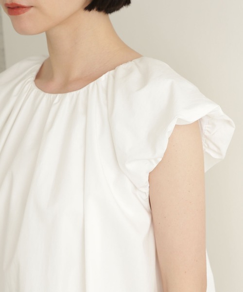 NATURAL BEAUTY BASIC（ナチュラルビューティーベーシック）の「バルーンブラウス（シャツ/ブラウス・レディース・ブラック/オフホワイト/ピンク・SMALL/MEDIUM）」の11枚目の写真