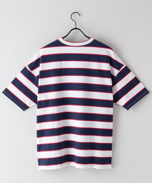 OUTDOOR PRODUCTS APPAREL(アウトドアプロダクツアパレル)の「マルチボーダー BIG/ビッグシルエット Tシャツ(Tシャツ/カットソー・レディース・ブラック/ベージュ/オフホワイト/イエロー/グリーン・MEDIUM)」の10枚目の写真