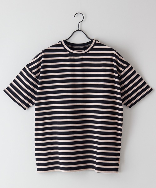 OUTDOOR PRODUCTS APPAREL(アウトドアプロダクツアパレル)の「マルチボーダー BIG/ビッグシルエット Tシャツ(Tシャツ/カットソー・レディース・ブラック/ベージュ/オフホワイト/イエロー/グリーン・MEDIUM)」の9枚目の写真