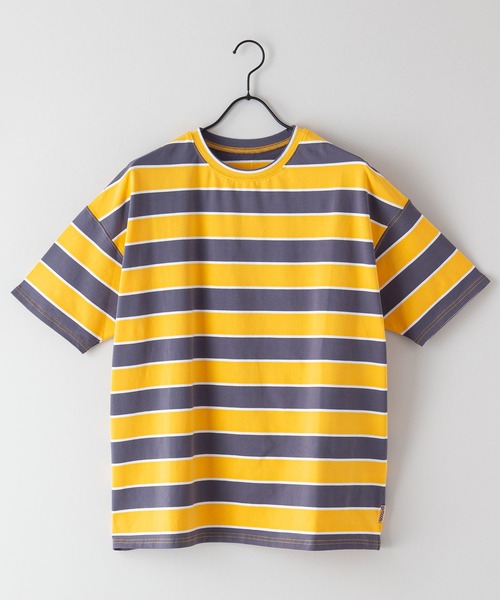 OUTDOOR PRODUCTS APPAREL(アウトドアプロダクツアパレル)の「マルチボーダー BIG/ビッグシルエット Tシャツ(Tシャツ/カットソー・レディース・ブラック/ベージュ/オフホワイト/イエロー/グリーン・MEDIUM)」の6枚目の写真