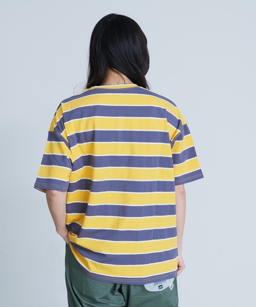 OUTDOOR PRODUCTS APPAREL(アウトドアプロダクツアパレル)の「マルチボーダー BIG/ビッグシルエット Tシャツ(Tシャツ/カットソー・レディース・ブラック/ベージュ/オフホワイト/イエロー/グリーン・MEDIUM)」の17枚目の写真