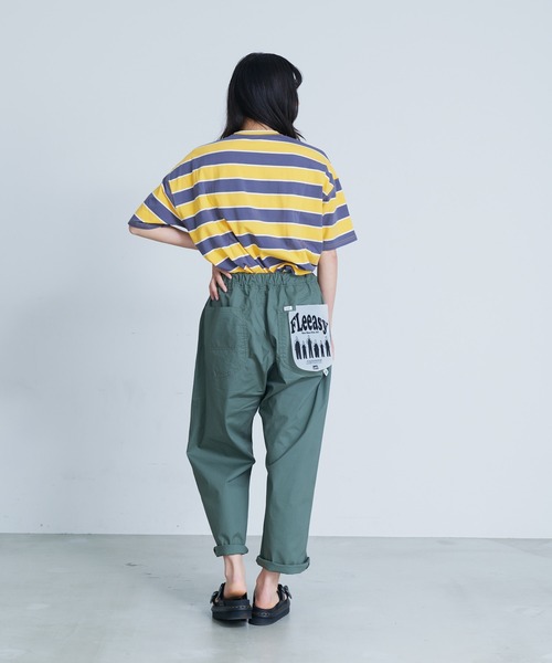 OUTDOOR PRODUCTS APPAREL(アウトドアプロダクツアパレル)の「マルチボーダー BIG/ビッグシルエット Tシャツ(Tシャツ/カットソー・レディース・ブラック/ベージュ/オフホワイト/イエロー/グリーン・MEDIUM)」の21枚目の写真