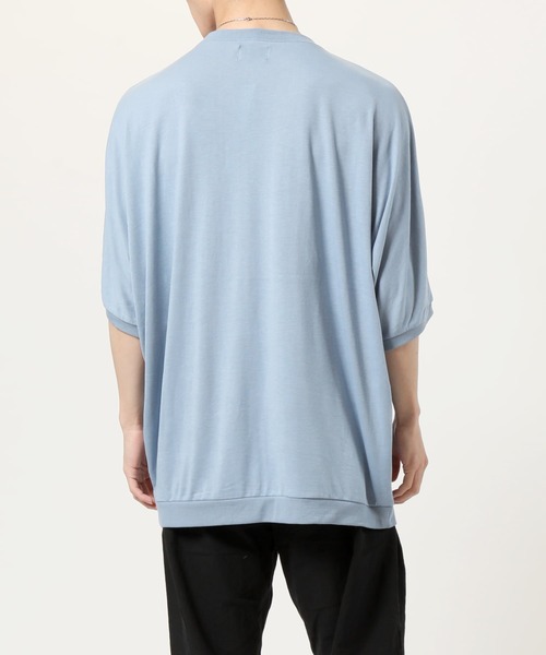 TopIsm(トップイズム)の「ワイドシルエット 無地ドルマンクルーネック 半袖カットソー(Tシャツ/カットソー・メンズ・ブルー/ブラック/チャコールグレー/ホワイト/ミント・L/M)」の13枚目の写真