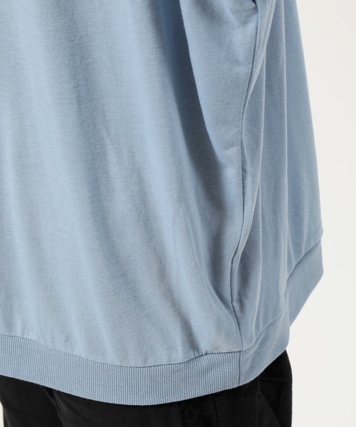 TopIsm(トップイズム)の「ワイドシルエット 無地ドルマンクルーネック 半袖カットソー(Tシャツ/カットソー・メンズ・ブルー/ブラック/チャコールグレー/ホワイト/ミント・L/M)」の16枚目の写真
