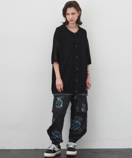 AIVER（アイバー）の「AIVER　ドライニットS/Sシャツ（シャツ/ブラウス・メンズ・ダークグレー/アイボリー/ブラック・MEDIUM/LARGE）」の7枚目の写真