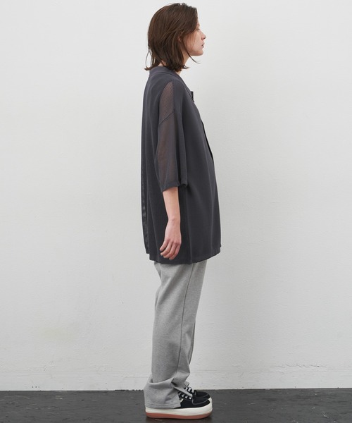 AIVER（アイバー）の「AIVER　ドライニットS/Sシャツ（シャツ/ブラウス・メンズ・ダークグレー/アイボリー/ブラック・MEDIUM/LARGE）」の13枚目の写真