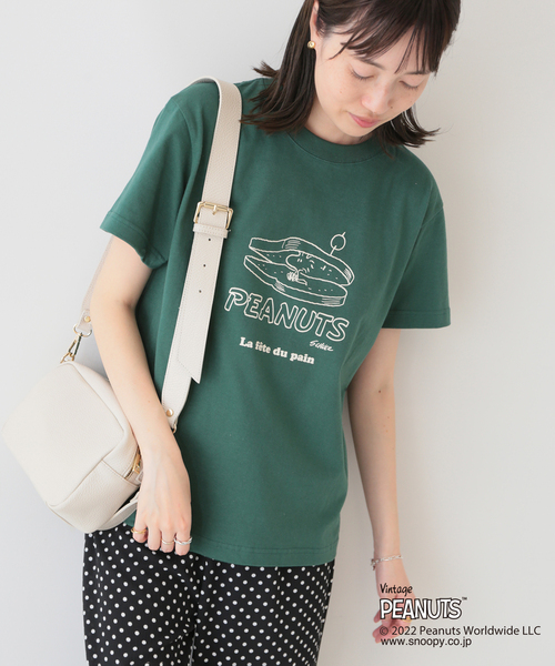 SLOBE IENA SELECT(スローブイエナセレクト)の「PEANUTSTEEwoodstock◆(Tシャツ/カットソー・レディース・グリーン・FREE)」の1枚目の写真