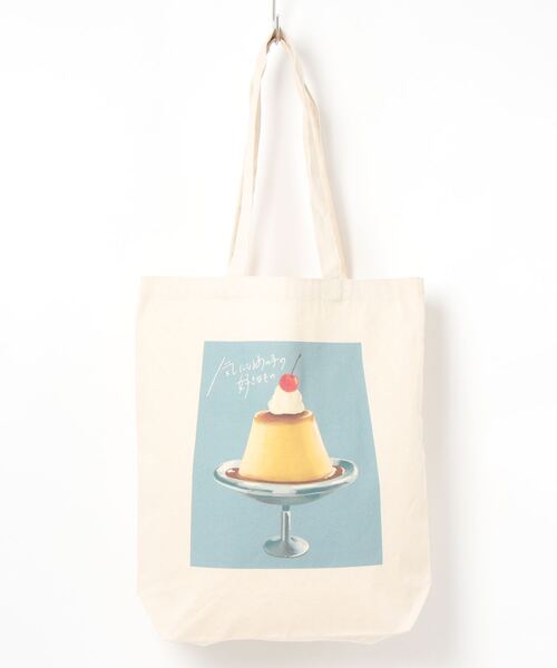 spoon store（スプーンストア）の「spoon×ヤマダナオ 気になるあの子の好きなもの さくらんぼの乗ったプリントート（トートバッグ・レディース・ナチュラル・M）」の9枚目の写真