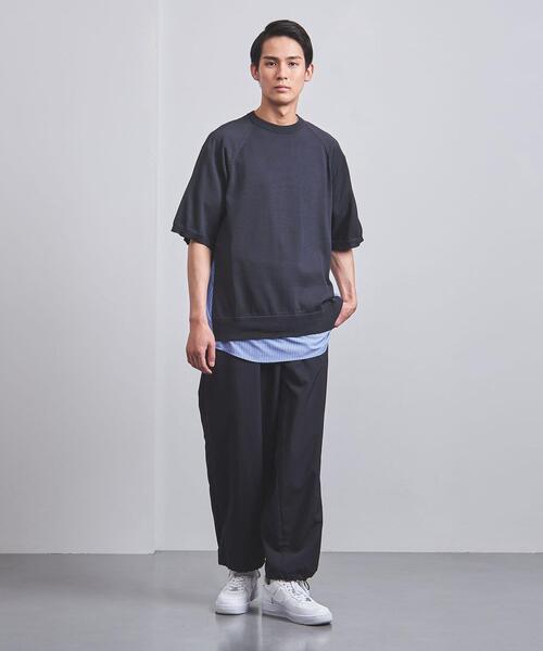 EN ROUTE（アンルート）の「＜EN ROUTE（アンルート）＞ テンジク×シャツ フロントレイヤード（ニット/セーター・メンズ・ブラック/ネイビー・1/2/3）」の9枚目の写真