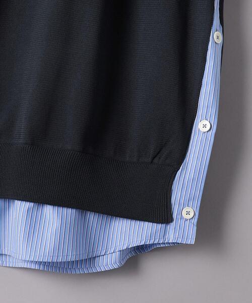 EN ROUTE（アンルート）の「＜EN ROUTE（アンルート）＞ テンジク×シャツ フロントレイヤード（ニット/セーター・メンズ・ブラック/ネイビー・1/2/3）」の13枚目の写真