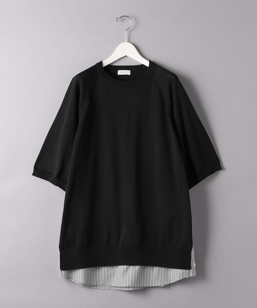 EN ROUTE（アンルート）の「＜EN ROUTE（アンルート）＞ テンジク×シャツ フロントレイヤード（ニット/セーター・メンズ・ブラック/ネイビー・1/2/3）」の15枚目の写真