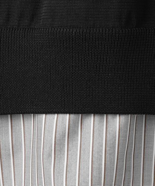 EN ROUTE（アンルート）の「＜EN ROUTE（アンルート）＞ テンジク×シャツ フロントレイヤード（ニット/セーター・メンズ・ブラック/ネイビー・1/2/3）」の16枚目の写真