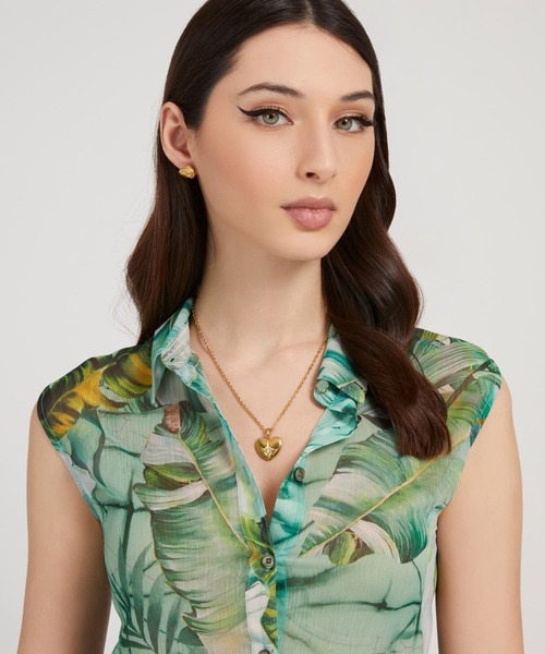 Guess（ゲス）の「TALISMANIA Heart Charm Necklace（ネックレス・レディース・シルバー/ゴールド・ONE SIZE）」の7枚目の写真