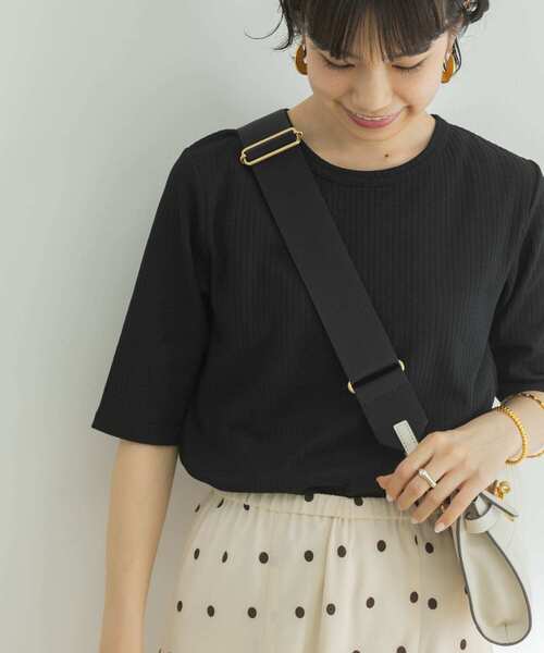 URBAN RESEARCH（アーバンリサーチ）の「『UR TECH ひやサラクール』AIR DRY 5分袖カットソー（Tシャツ/カットソー・レディース・ブラウン/ホワイト/ブラック/グリーン/グレー系その他/カーキ・FREE）」の13枚目の写真