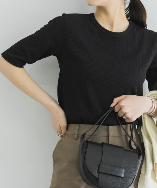 URBAN RESEARCH（アーバンリサーチ）の「『UR TECH ひやサラクール』AIR DRY 5分袖カットソー（Tシャツ/カットソー・レディース・ブラウン/ホワイト/ブラック/グリーン/グレー系その他/カーキ・FREE）」の20枚目の写真