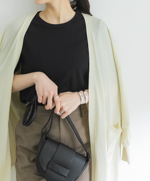 URBAN RESEARCH（アーバンリサーチ）の「『UR TECH ひやサラクール』AIR DRY 5分袖カットソー（Tシャツ/カットソー・レディース・ブラウン/ホワイト/ブラック/グリーン/グレー系その他/カーキ・FREE）」の22枚目の写真