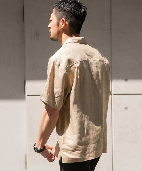 URBAN RESEARCH ROSSO MEN(アーバンリサーチロッソメン)の「『XLサイズあり』リネンレギュラーカラー半袖シャツ(シャツ/ブラウス・メンズ・ベージュ/カーキ/ホワイト/ネイビー・MEDIUM/SMALL/X-LARGE/LARGE)」の19枚目の写真