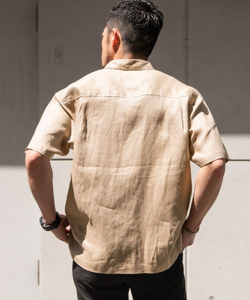 URBAN RESEARCH ROSSO MEN(アーバンリサーチロッソメン)の「『XLサイズあり』リネンレギュラーカラー半袖シャツ(シャツ/ブラウス・メンズ・ベージュ/カーキ/ホワイト/ネイビー・MEDIUM/SMALL/X-LARGE/LARGE)」の20枚目の写真