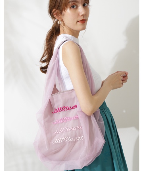 JILL STUART(ジルスチュアート)の「◆チュールホリデイバッグ(トートバッグ・レディース・ブラック/ピンク/ライトグリーン・フリ-)」の1枚目の写真