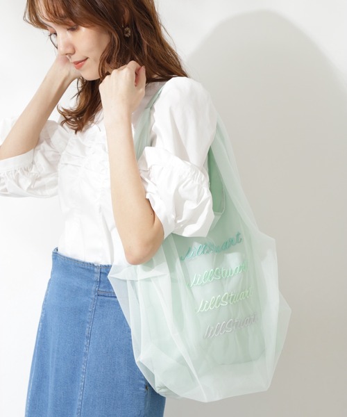 JILL STUART(ジルスチュアート)の「◆チュールホリデイバッグ(トートバッグ・レディース・ブラック/ピンク/ライトグリーン・フリ-)」の3枚目の写真