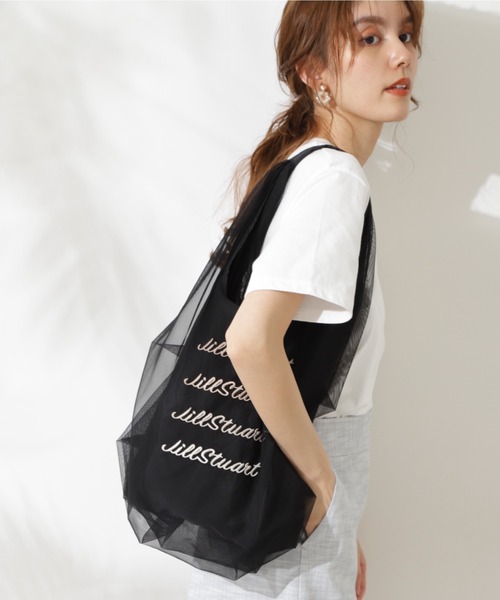 JILL STUART(ジルスチュアート)の「◆チュールホリデイバッグ(トートバッグ・レディース・ブラック/ピンク/ライトグリーン・フリ-)」の2枚目の写真