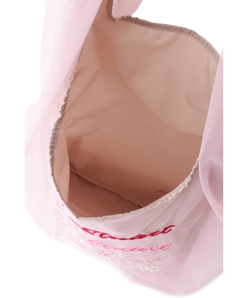 JILL STUART(ジルスチュアート)の「◆チュールホリデイバッグ(トートバッグ・レディース・ブラック/ピンク/ライトグリーン・フリ-)」の12枚目の写真