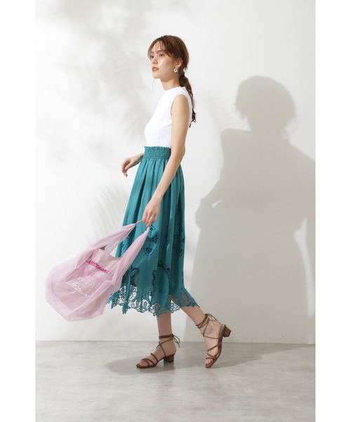 JILL STUART(ジルスチュアート)の「◆チュールホリデイバッグ(トートバッグ・レディース・ブラック/ピンク/ライトグリーン・フリ-)」の13枚目の写真