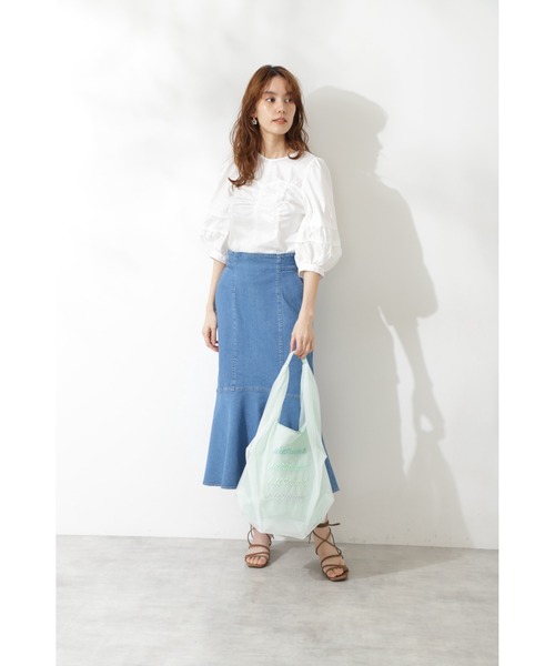 JILL STUART(ジルスチュアート)の「◆チュールホリデイバッグ(トートバッグ・レディース・ブラック/ピンク/ライトグリーン・フリ-)」の14枚目の写真