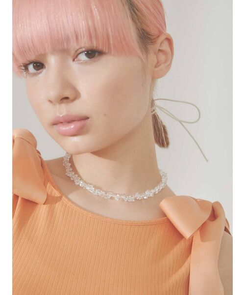 merry jenny（メリージェニー）の「クリアアクリルビーズチョーカー（チョーカー・レディース・ブラック/クリア・FREE）」の2枚目の写真