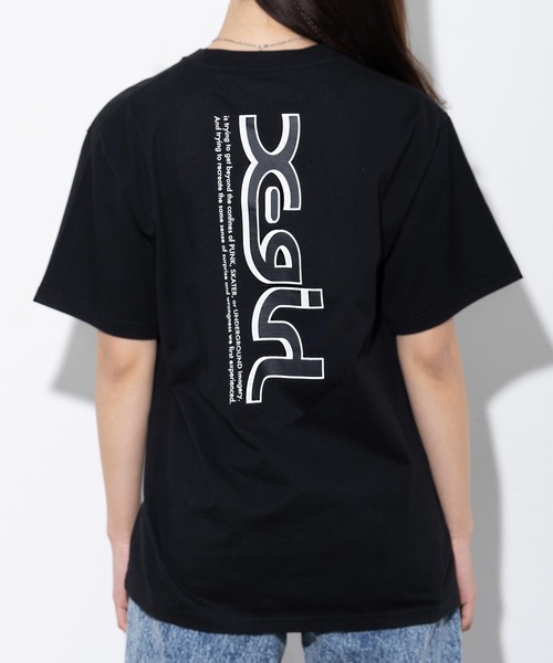 X-girl（エックスガール）の「VERTICAL WORDロゴTシャツ（T