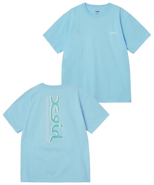 X-girl（エックスガール）の「VERTICAL WORDロゴTシャツ（Tシャツ/カットソー・レディース・ホワイト/ブラック/ライトブルー・S/M/L/XL）」の22枚目の写真